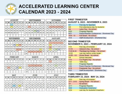 Calendar - Accelerated Learning Center